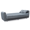 Picture of JOY THREE SEAT SILVER GREY FABRIC SOFA BED WITH STORAGE SPACE 210X80cm.