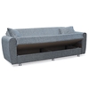 Picture of JOY THREE SEAT SILVER GREY FABRIC SOFA BED WITH STORAGE SPACE 210X80cm.