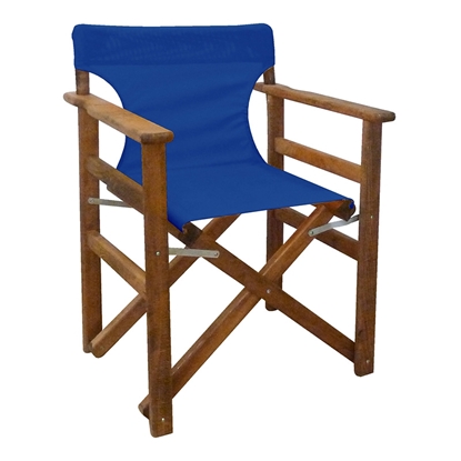 Picture of TORINO DIRECTOR 'S ARMCHAIR WALNUT WITH BLUE TEXTILENE 600gr