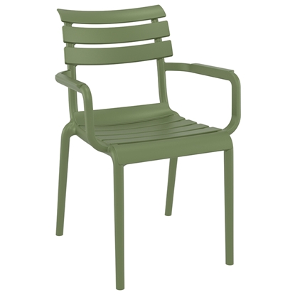 Picture of PARIS OLIVE GREEN ARMCHAIR POLYPROPYLENE