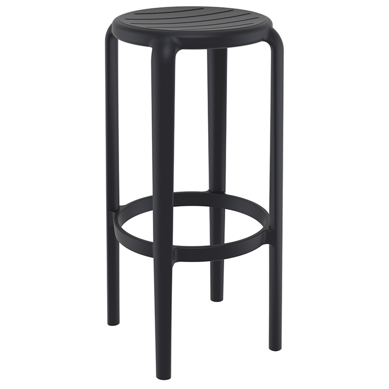 TOM 75εκ. ΣΚΑΜΠΟ BLACK ΠΟΛ/ΝΙΟΥ 36X36X75εκ.