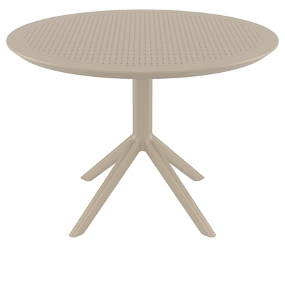 Picture of SKY TABLE D105X74cm. TAUPE POLYPROPYLENE