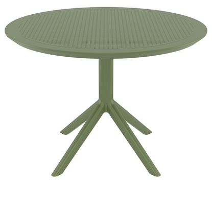Picture of SKY TABLE D105X74cm. OLIVE GREEN POLYPROPYLENE