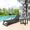 Picture of TROPIC SUNLOUNGER WITH ARMS BLACK/BLACK ALUMINIUM/POLYPROPYLENE
