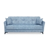 Picture of AMELIA THREE SEAT BLUE GREY FABRIC SOFA BED WITH STORAGE SPACE 210X80cm.