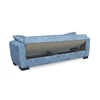 Picture of ANIMA THREE SEAT BLUE GREY FABRIC SOFA BED WITH STORAGE SPACE 210X80cm.