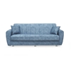 Picture of ELVA THREE SEAT BLUE GREY FABRIC SOFA BED WITH STORAGE SPACE 210X80cm.