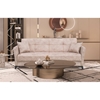 Picture of AMELIA THREE SEAT LIGHT BROWN FABRIC SOFA BED WITH STORAGE SPACE 210X80cm.