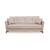 Picture of AMELIA THREE SEAT LIGHT BROWN FABRIC SOFA BED WITH STORAGE SPACE 210X80cm.