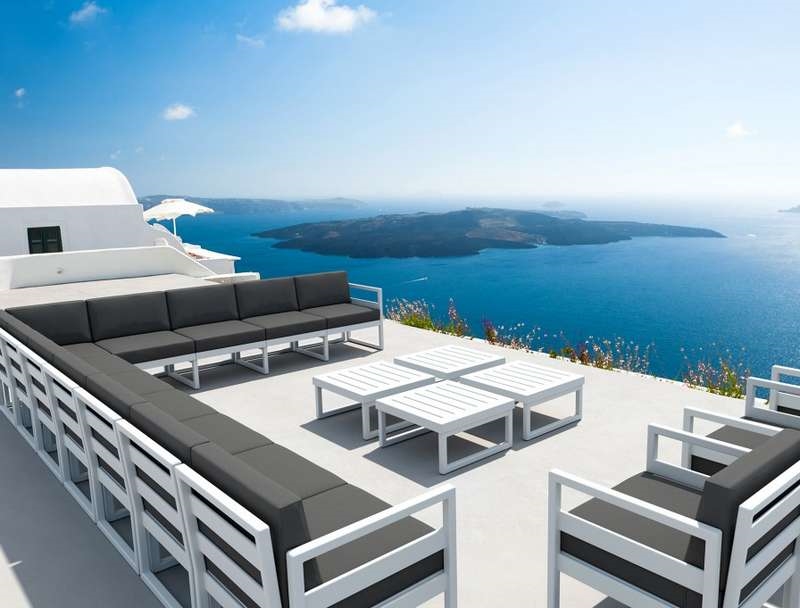 Μαξιλάρι καθίσματος - Ανθρακί 65x65x10 εκ. | Mykonos