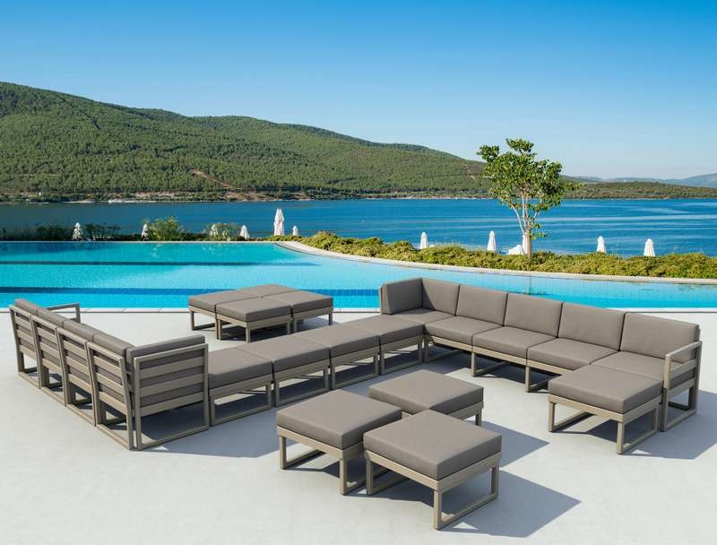 MYKONOS ΜΑΞΙΛΑΡΙ ΠΛΑΤΗΣ LIGHT BROWN 65Χ35Χ16/9εκ.