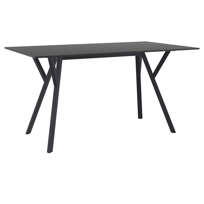 Picture of MAX TABLE 140X80Χ74cm. BLACK LAMINATE 12mm