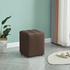 Picture of CUBE STOOL BROWN PU 35X35X42cm.