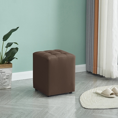 Εικόνα της CUBE BROWN PU ΣΚΑΜΠΟ 35X35X42εκ.