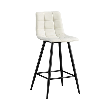Picture of NORA OFF WHITE FABRIC (4pcs/ctn)73cm. STOOL STEEL