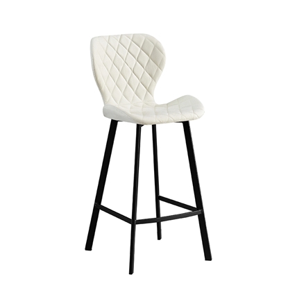 Picture of MARTIN OFF WHITE FABRIC (2pcs/ctn)73cm. STOOL STEEL
