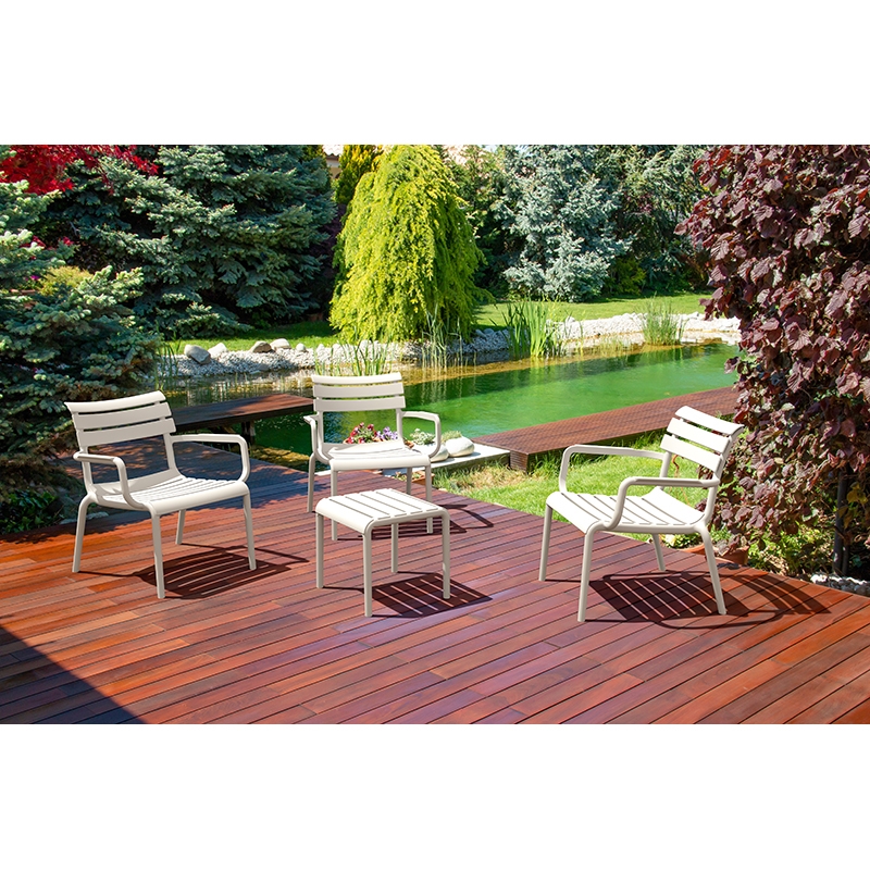 Πολυθρόνα lounge εξωτερικού χώρου - Λευκό 68x70x40/76 εκ. | Paris