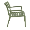 Picture of PARIS LOUNGE OLIVE GREEN ARMCHAIR POLYPROPYLENE