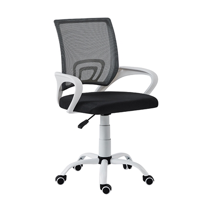 Picture of A1850 SW WHITE/BLACK MESH OFFICE ARMCHAIR