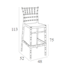 Picture of CHIAVARI 75cm. STOOL (4pcs/ctn) AMBER TRANSP.
