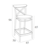 Picture of CROSS 65cm.BAR STOOL WHITE POLYPROPYLENE