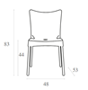 Picture of JULIETTE BEIGE CHAIR POLYPROPYLENE/ALUMINIUM