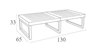 Εικόνα από MYKONOS ΤΡΑΠΕΖΙ SILVER GREY 130X65X33εκ. ΠΟΛ/ΝΙΟΥ
