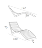 Picture of SLIM SUNLOUNGER BLACK POLYPROPYLENE