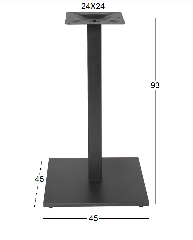 FLAT PROMO ΜΕΣΑΙΟΥ ΥΨΟΥΣ 45Χ45Χ93εκ.(Π/Ρ)ΒΑΣΗ ΜΕΤΑΛΛΙΚΗ ΜΕ ΡΕΓ/ΡΟΥΣ (alternate view) - Flat promo μεσαίου ύψους μεταλλική βάση μπάρ 45Χ45