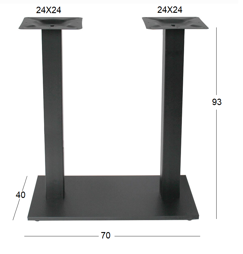 FLAT PROMO ΜΕΣΑΙΟΥ ΥΨΟΥΣ 70Χ40Χ93εκ.(Π/Ρ)ΜΑΚΡ/ΝΗ ΒΑΣΗ ΜΕΤΑΛΛΙΚΗ ΜΕ ΡΕΓ/ΡΟΥΣ (alternate view) - Flat promo μεσαίου ύψους μεταλλική μακρόστενη βάση