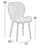 Picture of Fiore Dining Chair (4pcs/ctn) Beige Fabric 51x54x45-85cm.