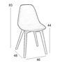 Picture of Loft Plus Dining Chair (4pcs/ctn) White PP 46x48x44-83cm.