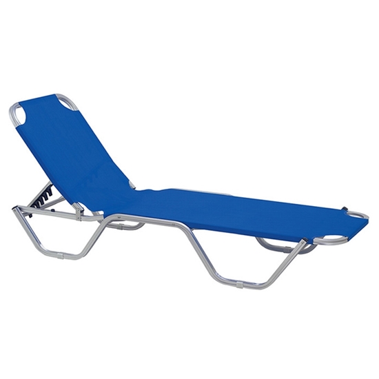 Picture of ADEL SUNLOUNGER BLUE TEXT. ALUMINUM 25X25