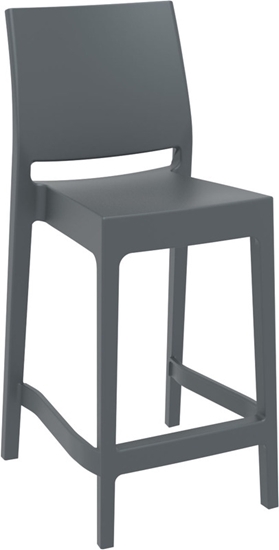 Picture of MAYA 65cm. BAR STOOL DARK GREY POLYPROPYLENE