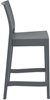 Picture of MAYA 65cm. BAR STOOL DARK GREY POLYPROPYLENE
