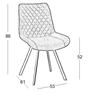 Picture of ALESIA S BLACK CHAIR STEEL/FABRIC