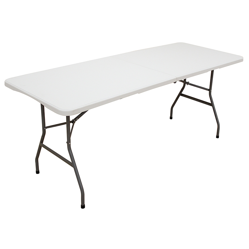 Τραπέζι catering βαλίτσα πτυσσόμενο - Γκρι/Λευκό 244x75x74 εκ.