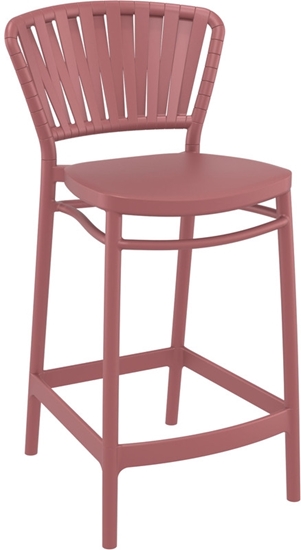 Picture of PORTOFINO 65cm. BAR STOOL MARSALA POLYPROPYLENE