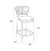 Picture of PORTOFINO 65cm. BAR STOOL MARSALA POLYPROPYLENE