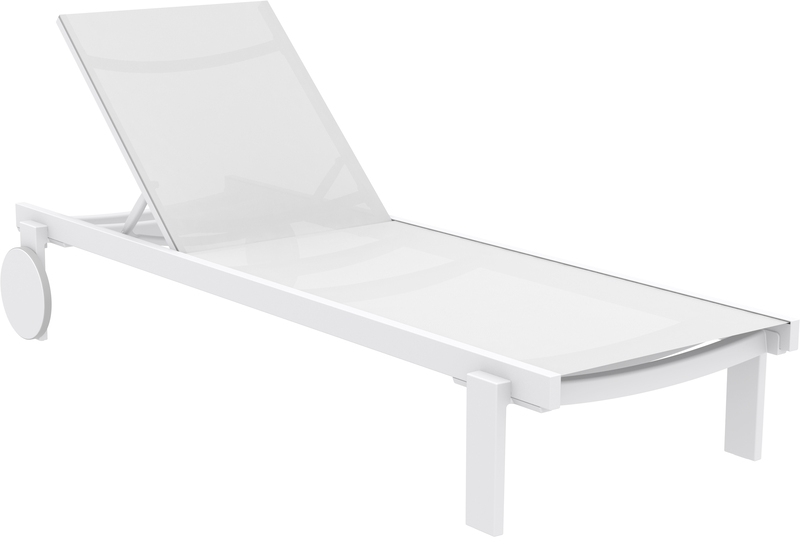 CASABLANCA ΞΑΠΛΩΣΤΡΑ WHITE/WHITE ΑΛΟΥΜ-ΠΟΛ/ΝΙΟΥ 190X74X31εκ.