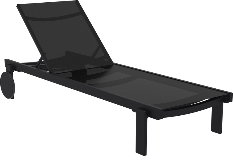 CASABLANCA ΞΑΠΛΩΣΤΡΑ BLACK/BLACK ΑΛΟΥΜ-ΠΟΛ/ΝΙΟΥ 190X74X31εκ.