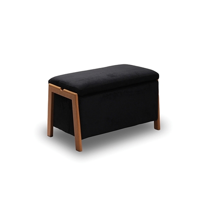 Εικόνα της DALI ΣΚΑΜΠΟ VELVET BLACK ΜΕ ΑΠΟΘ. ΧΩΡΟ 75X42X44εκ.