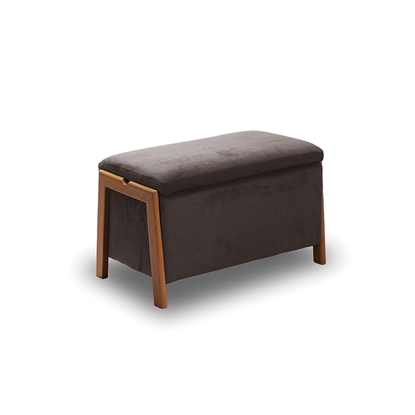 Εικόνα της DALI ΣΚΑΜΠΟ VELVET BROWN ΜΕ ΑΠΟΘ. ΧΩΡΟ 75X42X44εκ.
