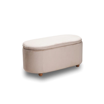 Εικόνα της FOSTER ΣΚΑΜΠΟ VELVET BEIGE ΜΕ ΑΠΟΘ. ΧΩΡΟ 99Χ45X45εκ.