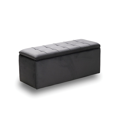 Εικόνα της LIDO ΣΚΑΜΠΟ VELVET GREY ΜΕ ΑΠΟΘ. ΧΩΡΟ 101X41X42εκ.