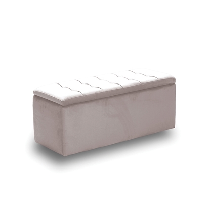 Εικόνα της LIDO ΣΚΑΜΠΟ VELVET BEIGE ΜΕ ΑΠΟΘ. ΧΩΡΟ 101X41X42εκ.