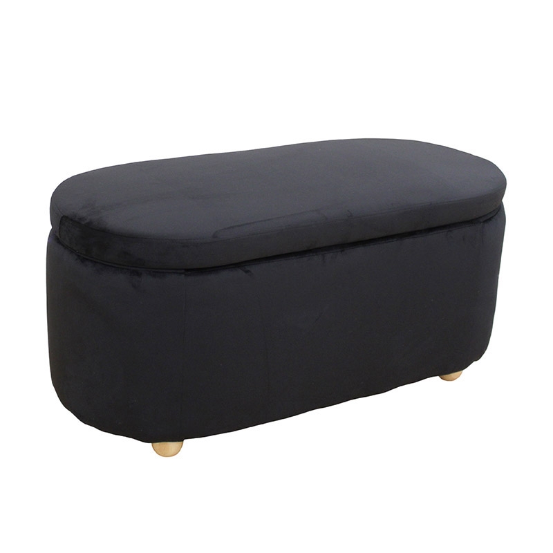 FOSTER ΣΚΑΜΠΟ VELVET BLACK ΜΕ ΑΠΟΘ. ΧΩΡΟ 99Χ45X45εκ.