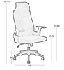 Picture of A9925 BLACK MESH OFFICE ARMCHAIR