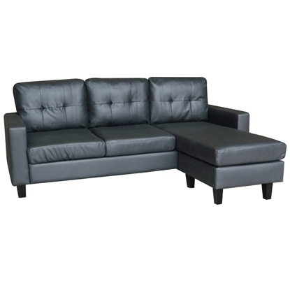 Εικόνα της LIANA S BLACK PVC ΓΩΝΙΑ 185Χ126X84εκ.
