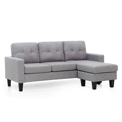 Εικόνα της LIANA S GREY ΥΦΑΣΜΑ ΓΩΝΙΑ 185Χ126X84εκ.